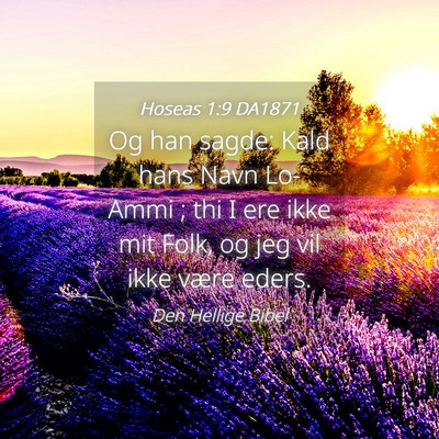 Picture 04 - Hoseas 1:9 DA1871 - Og han sagde: Kald hans Navn Lo-Ammi ; thi I ere - Bible Verse Picture