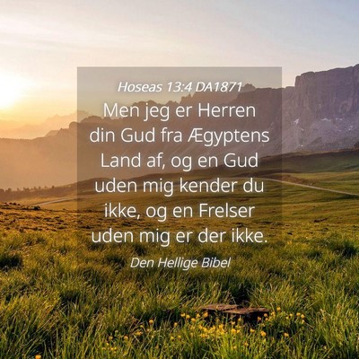 Picture 04 - Hoseas 13:4 DA1871 - Men jeg er Herren din Gud fra Ægyptens Land af, - Bible Verse Picture