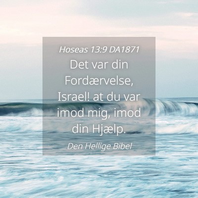 Picture 04 - Hoseas 13:9 DA1871 - Det var din Fordærvelse, Israel! at du var imod - Bible Verse Picture