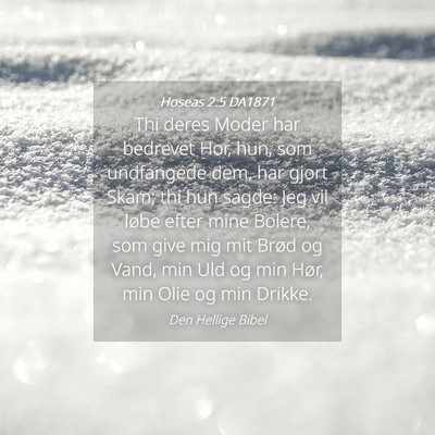 Picture 04 - Hoseas 2:5 DA1871 - Thi deres Moder har bedrevet Hor, hun, som - Bible Verse Picture