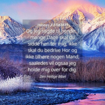 Picture 04 - Hoseas 3:3 DA1871 - Og jeg sagde til hende: I mange Dage skal du - Bible Verse Picture