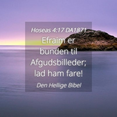 Picture 04 - Hoseas 4:17 DA1871 - Efraim er bunden til Afgudsbilleder; lad ham - Bible Verse Picture