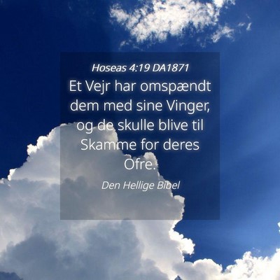 Picture 04 - Hoseas 4:19 DA1871 - Et Vejr har omspændt dem med sine Vinger, og de - Bible Verse Picture