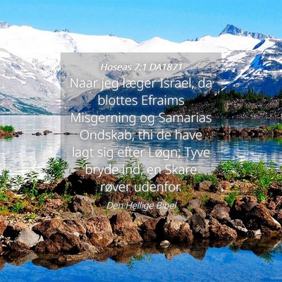 Picture 04 - Hoseas 7:1 DA1871 - Naar jeg læger Israel, da blottes Efraims - Bible Verse Picture