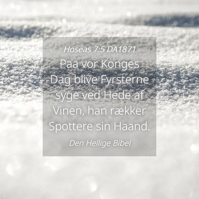 Picture 04 - Hoseas 7:5 DA1871 - Paa vor Konges Dag blive Fyrsterne syge ved Hede - Bible Verse Picture