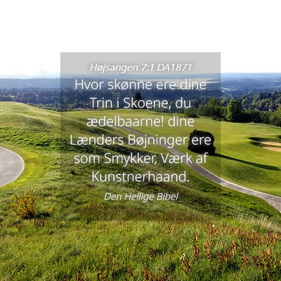 Picture 04 - Højsangen 7:1 DA1871 - Hvor skønne ere dine Trin i Skoene, du - Bible Verse Picture