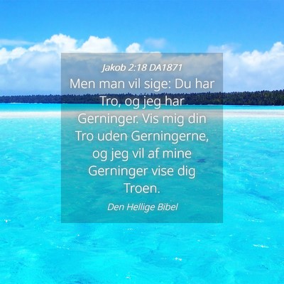 Picture 04 - Jakob 2:18 DA1871 - Men man vil sige: Du har Tro, og jeg har - Bible Verse Picture