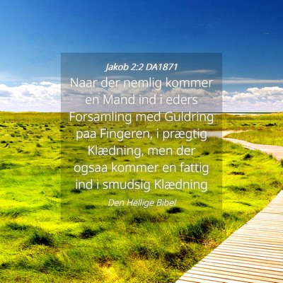 Picture 04 - Jakob 2:2 DA1871 - Naar der nemlig kommer en Mand ind i eders - Bible Verse Picture