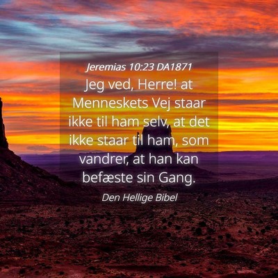 Picture 04 - Jeremias 10:23 DA1871 - Jeg ved, Herre! at Menneskets Vej staar ikke til - Bible Verse Picture