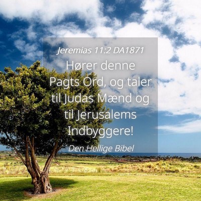 Picture 04 - Jeremias 11:2 DA1871 - Hører denne Pagts Ord, og taler til Judas Mænd - Bible Verse Picture