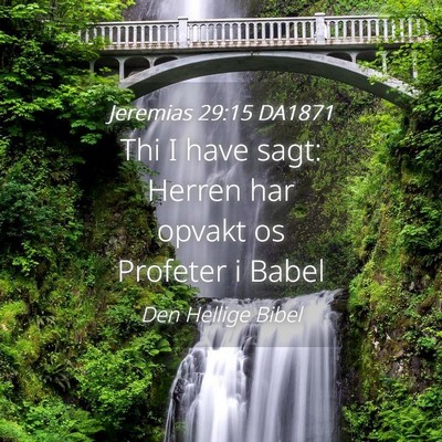 Picture 04 - Jeremias 29:15 DA1871 - Thi I have sagt: Herren har opvakt os Profeter i - Bible Verse Picture