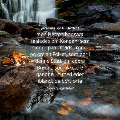 Picture 04 - Jeremias 29:16 DA1871 - men Herren har sagt saaledes om Kongen, som - Bible Verse Picture