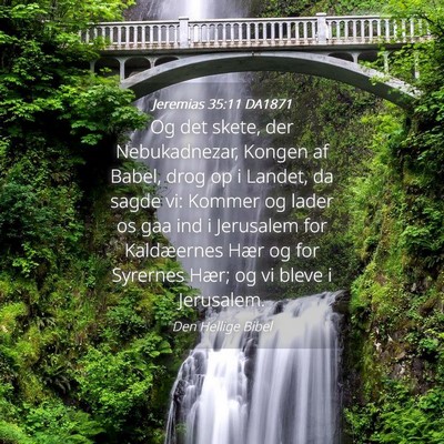 Picture 04 - Jeremias 35:11 DA1871 - Og det skete, der Nebukadnezar, Kongen af Babel, - Bible Verse Picture