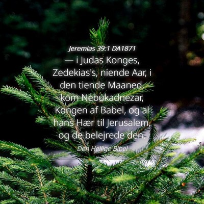 Picture 04 - Jeremias 39:1 DA1871 - — i Judas Konges, Zedekias's, niende Aar, i den - Bible Verse Picture