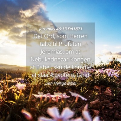 Picture 04 - Jeremias 46:13 DA1871 - Det Ord, som Herren talte til Profeten Jeremias, - Bible Verse Picture