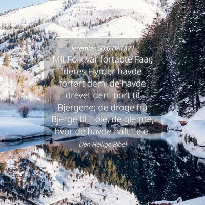 Picture 04 - Jeremias 50:6 DA1871 - Mit Folk var fortabte Faar, deres Hyrder havde - Bible Verse Picture