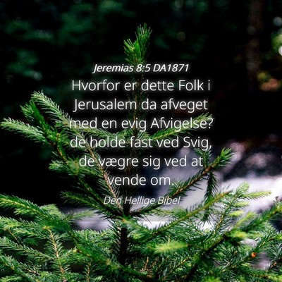 Picture 04 - Jeremias 8:5 DA1871 - Hvorfor er dette Folk i Jerusalem da afveget med - Bible Verse Picture