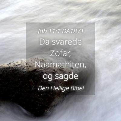 Picture 04 - Job 11:1 DA1871 - Da svarede Zofar, Naamathiten, og - Bible Verse Picture