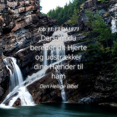 Picture 04 - Job 11:13 DA1871 - Dersom du bereder dit Hjerte og udstrækker dine - Bible Verse Picture