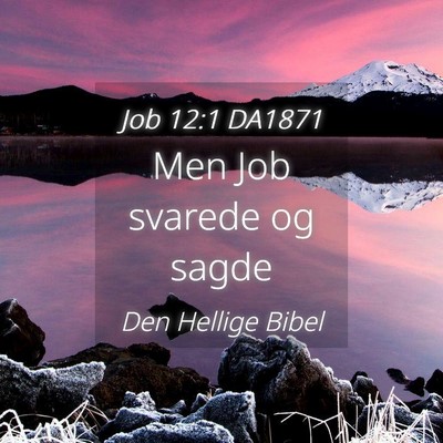 Picture 04 - Job 12:1 DA1871 - Men Job svarede og - Bible Verse Picture