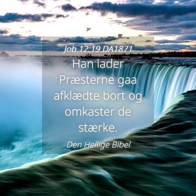 Picture 04 - Job 12:19 DA1871 - Han lader Præsterne gaa afklædte bort og - Bible Verse Picture