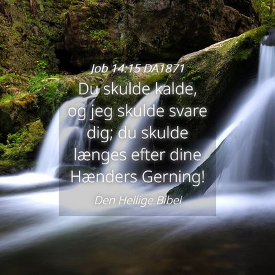 Picture 04 - Job 14:15 DA1871 - Du skulde kalde, og jeg skulde svare dig; du - Bible Verse Picture