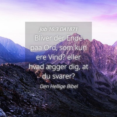 Picture 04 - Job 16:3 DA1871 - Bliver der Ende paa Ord, som kun ere Vind? eller - Bible Verse Picture
