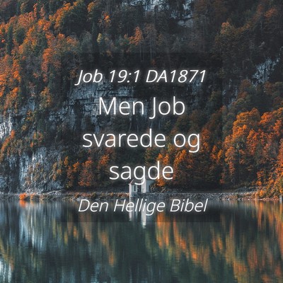 Picture 04 - Job 19:1 DA1871 - Men Job svarede og - Bible Verse Picture