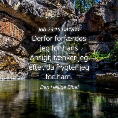 Picture 04 - Job 23:15 DA1871 - Derfor forfærdes jeg for hans Ansigt; tænker - Bible Verse Picture