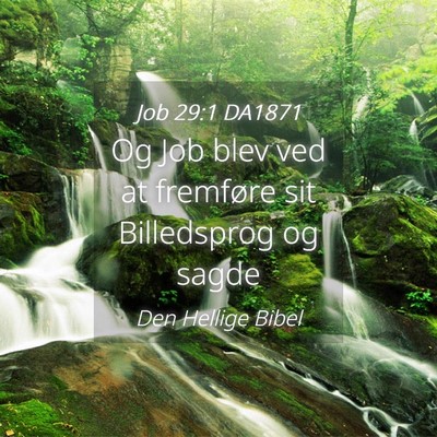 Picture 04 - Job 29:1 DA1871 - Og Job blev ved at fremføre sit Billedsprog og - Bible Verse Picture