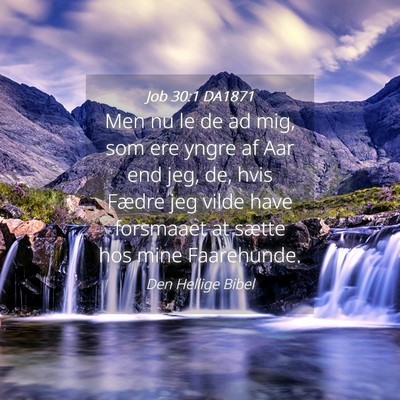 Picture 04 - Job 30:1 DA1871 - Men nu le de ad mig, som ere yngre af Aar end - Bible Verse Picture