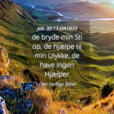 Picture 04 - Job 30:13 DA1871 - de bryde min Sti op, de hjælpe til min Ulykke, - Bible Verse Picture
