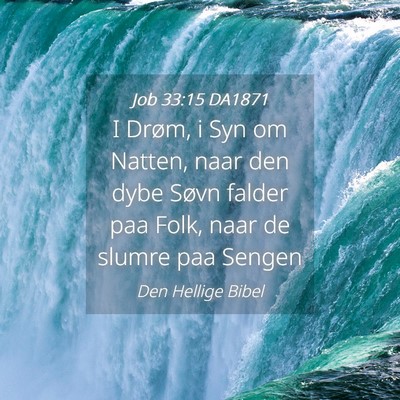 Picture 04 - Job 33:15 DA1871 - I Drøm, i Syn om Natten, naar den dybe Søvn - Bible Verse Picture