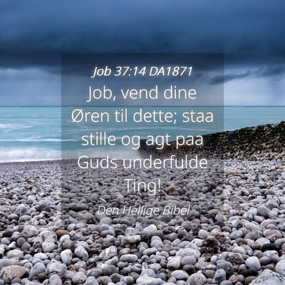 Picture 04 - Job 37:14 DA1871 - Job, vend dine Øren til dette; staa stille og - Bible Verse Picture