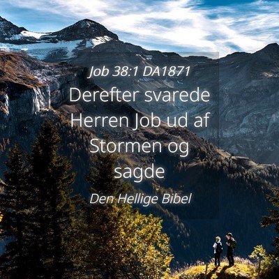 Picture 04 - Job 38:1 DA1871 - Derefter svarede Herren Job ud af Stormen og - Bible Verse Picture