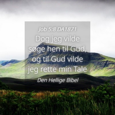 Picture 04 - Job 5:8 DA1871 - Dog jeg vilde søge hen til Gud, og til Gud vilde - Bible Verse Picture