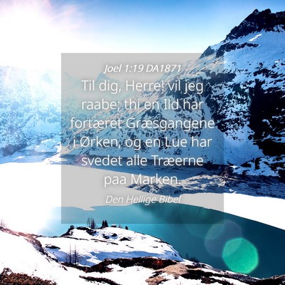 Picture 04 - Joel 1:19 DA1871 - Til dig, Herre! vil jeg raabe; thi en Ild har - Bible Verse Picture