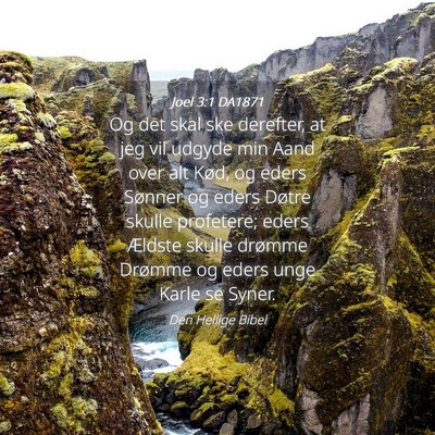 Picture 04 - Joel 3:1 DA1871 - Og det skal ske derefter, at jeg vil udgyde min - Bible Verse Picture