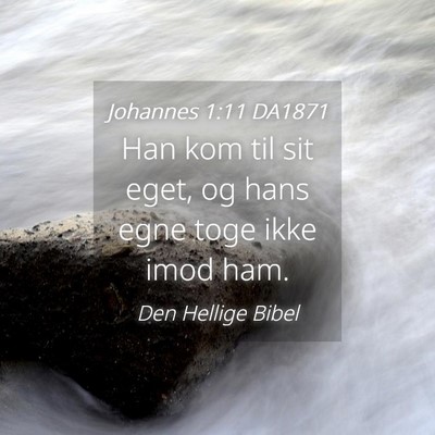 Picture 04 - Johannes 1:11 DA1871 - Han kom til sit eget, og hans egne toge ikke imod - Bible Verse Picture