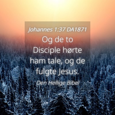 Picture 04 - Johannes 1:37 DA1871 - Og de to Disciple hørte ham tale, og de fulgte - Bible Verse Picture