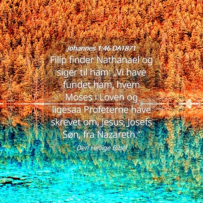 Picture 04 - Johannes 1:46 DA1871 - Filip finder Nathanael og siger til ham: „Vi - Bible Verse Picture
