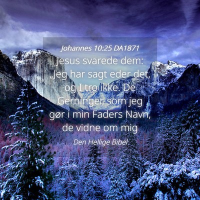 Picture 04 - Johannes 10:25 DA1871 - Jesus svarede dem: „Jeg har sagt eder det, og I - Bible Verse Picture