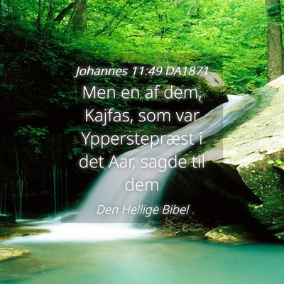 Picture 04 - Johannes 11:49 DA1871 - Men en af dem, Kajfas, som var Ypperstepræst i - Bible Verse Picture
