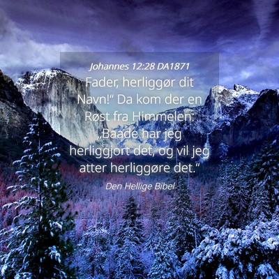 Picture 04 - Johannes 12:28 DA1871 - Fader, herliggør dit Navn!“ Da kom der en - Bible Verse Picture