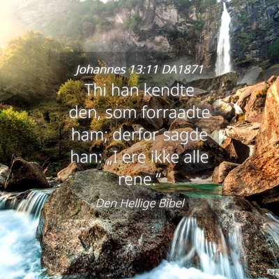 Picture 04 - Johannes 13:11 DA1871 - Thi han kendte den, som forraadte ham; derfor - Bible Verse Picture