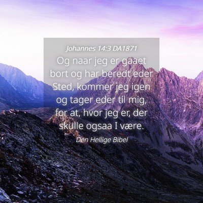 Picture 04 - Johannes 14:3 DA1871 - Og naar jeg er gaaet bort og har beredt eder - Bible Verse Picture