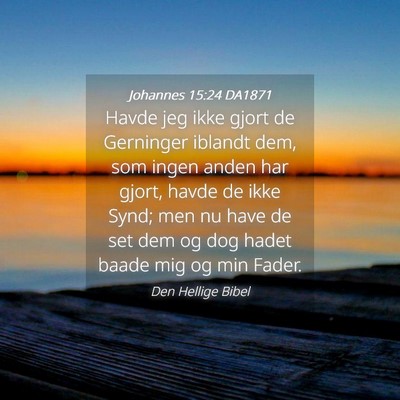 Picture 04 - Johannes 15:24 DA1871 - Havde jeg ikke gjort de Gerninger iblandt dem, - Bible Verse Picture