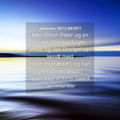 Picture 04 - Johannes 18:15 DA1871 - Men Simon Peter og en anden Discipel fulgte - Bible Verse Picture