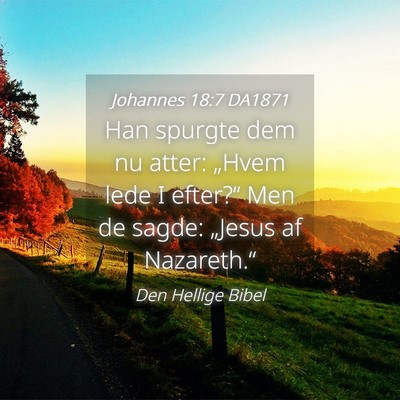 Picture 04 - Johannes 18:7 DA1871 - Han spurgte dem nu atter: „Hvem lede I - Bible Verse Picture
