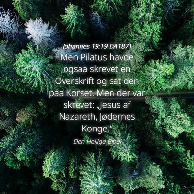 Picture 04 - Johannes 19:19 DA1871 - Men Pilatus havde ogsaa skrevet en Overskrift og - Bible Verse Picture